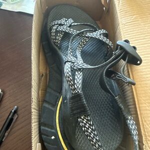 Chaco Black and White Sandals